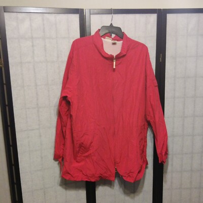 Red Cherokee Windbreaker Jacker 2X On Damaged Snap