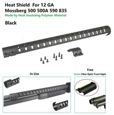Black Heat Shield For Mossberg 12 Ga 500 500a 590 835 Free Green Front Sight