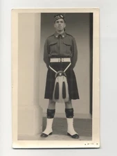 VTG 1940s Seaforth Highlanders of Canada Soldier Photo 4X5 B&W WWII Era