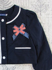 EUC Original Marines Kids Baby girl toddler quilted  Jacket navy blue w bow 18M — photo 2