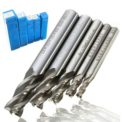 5PCS CNC End Mill Cutter Milling Machine HSS Straight Shank Drill Bit 4 Flute - Picture 1 of 6