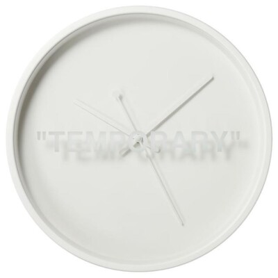 専用 IKEA MARKERAD ラグ＋時計 2点セット Virgil Abloh IKEA MARKERAD TEMPORARY Wall Clock OFF-WHITE White