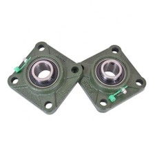 2-Pack 2-3/8" Bore UCF212-38 , Premium 4-Bolt Flange Mounted bearing, Set Screw