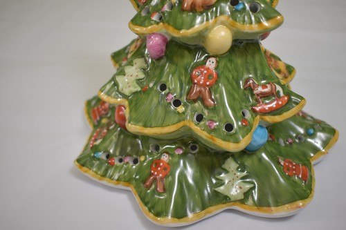 Ceramic Christmas Tree Tannenbaum Sapin Noel 9" Candle Holder Villeroy & Boch - Picture 7 of 11