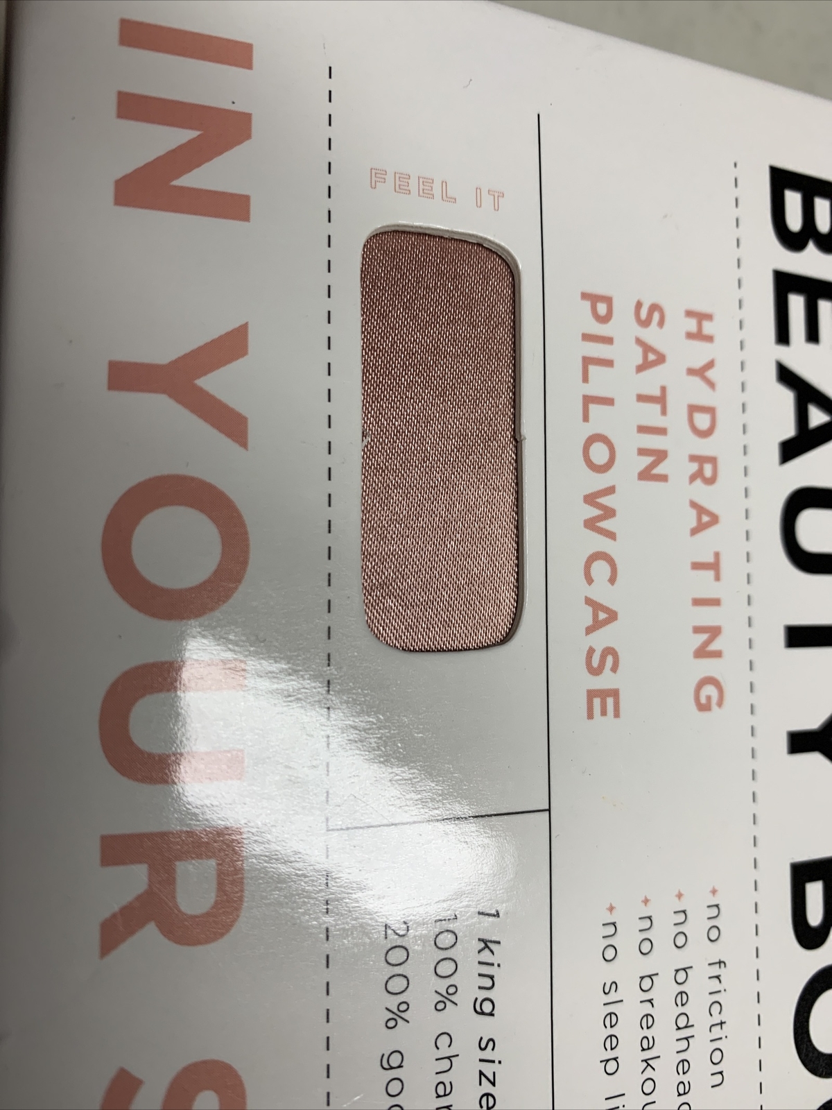 NEW SHINE by NIGHT Beauty Boost Pillowcase Pink King Size 850008881206