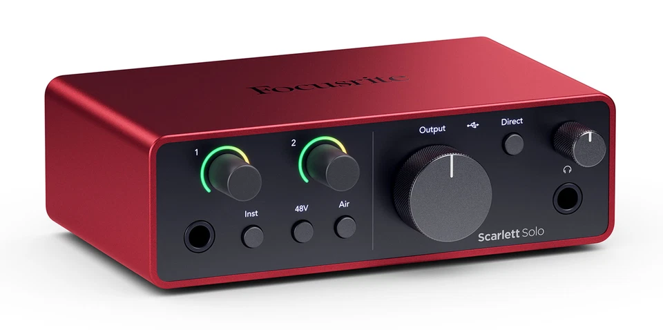 Focusrite Scarlett Solo 4th Gen Studio Recording USB Audio Interface+Microphone - Image 2 of 4