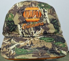 NAPA Outdoors Camo Adjustable Strap Back Hat Green Brown Orange