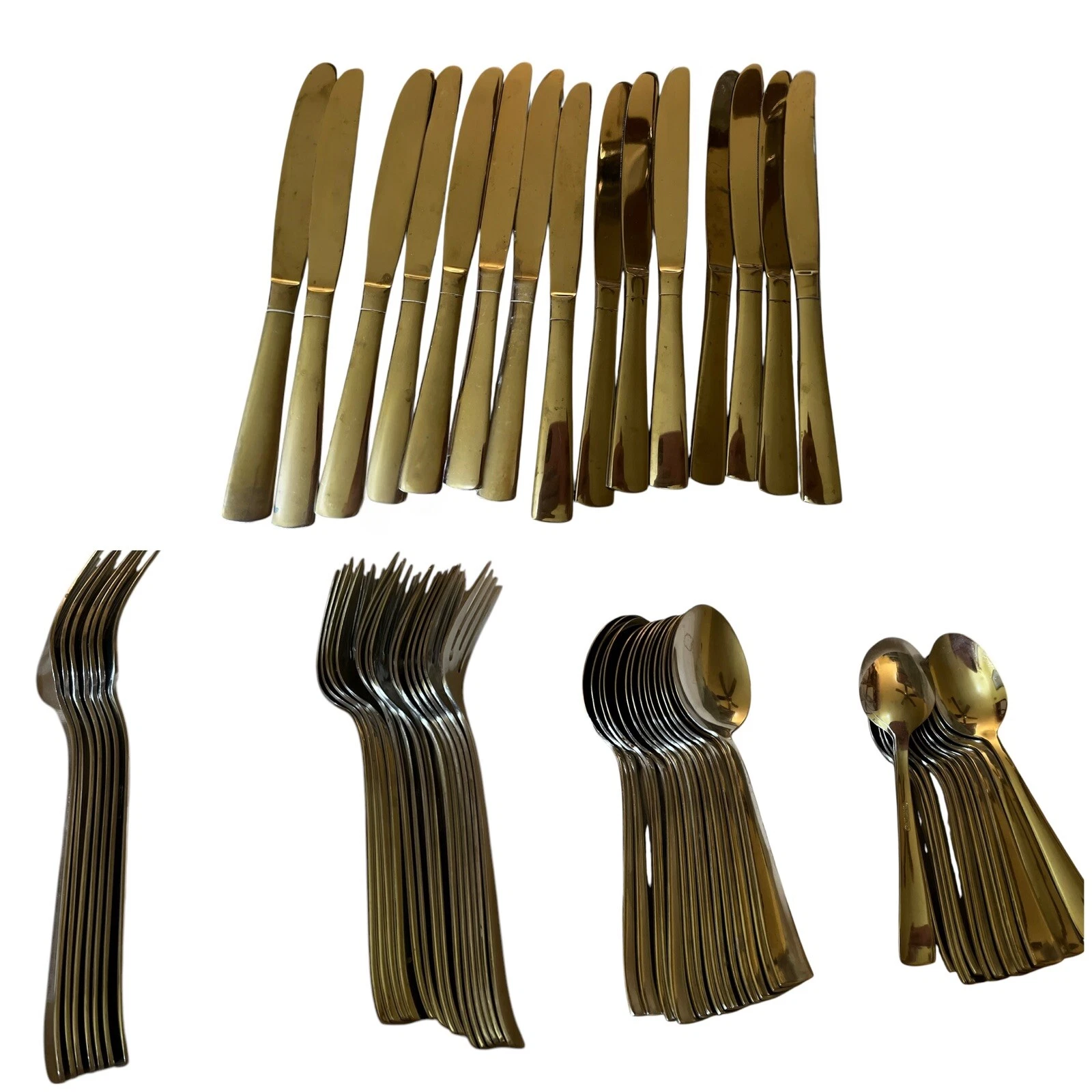 Oneida AVERY Flatware Lot 67 Pcs Stainless Forks Knives Spoons incl 2 Serving Pc