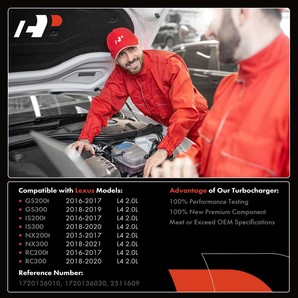 A-Premium 涡轮增压器适用于雷克萨斯 GS200t IS200t NX300 RC200t RC300 L4 2.0L — 第 3/4 张图片