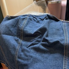 Universal Thread Denim Corset Top Size 16 Dark Wash Strapless Zip Back NWT