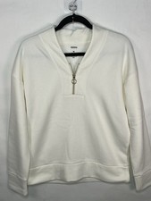 Women's Sonoma Goods For Life Cozy Quarter Zip Pullover Size M Ivory Layering