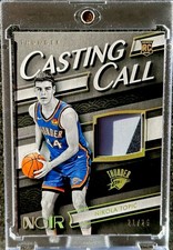 Nikola Topic RC 2024-25 Panini Noir Casting Call Patch Gold #CCM-NIK 21/25
