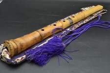 Japanese antique Vintage Shakuhachi Flute Instrument length 61.0cm Bamboo Japan