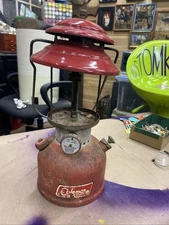 Vtg 1965 Red Coleman Lantern Model 200A Single Mantle No Globe  (Parts)