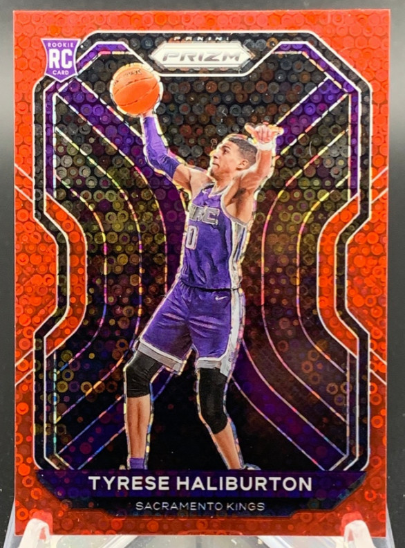 Tyrese Haliburton 2020-21 Panini Prizm 076/125 Red Disco RC Kings #262