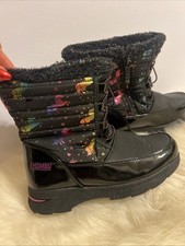 Gently Used Toddler Girls Khombu Black Unicorn Snow Boots SZ.3M