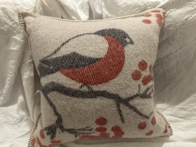NWOT Barker Textiles Wool Robin Feather Pillow 18''x18'' 2 available