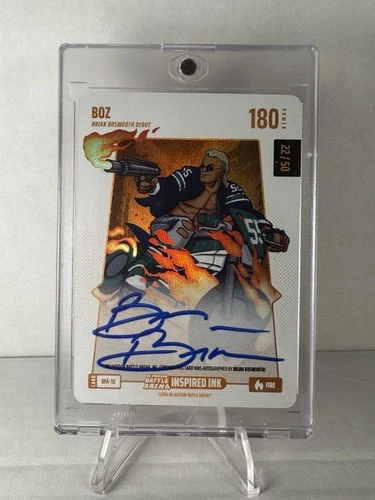 Brian Bosworth 2026 Bo Jackson Battle Arena BOZ Signature /50 FIRE