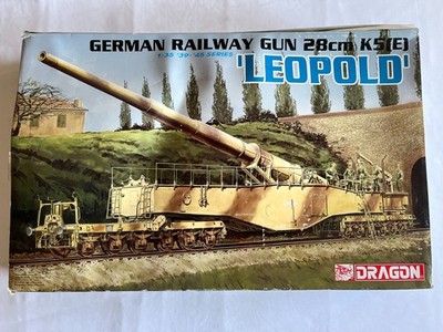 Dragon Leopold German Railway Gun 28cm K5(E) #6200 1/35 Scale Model Kit Started