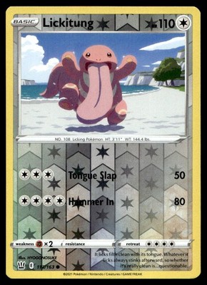 Lickitung SWSH05: Battle Styles Reverse Holo 113/163 Pokemon TCG