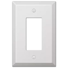Oversized 1 Gang Rocker Steel Wall Plate - White
