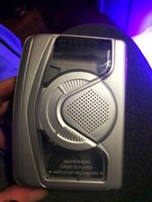 vintage cassette tape player am fm portable