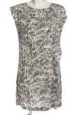 VILA Abito a maniche corte Donna Abito Taglia IT 42 bianco sporco-nero