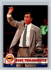 1993-94 Hoops #239 Rudy Tomjanovich Fifth Anniversary Gold Houston Rockets