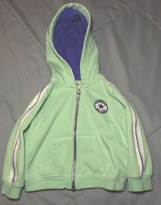 CONVERSE All Star Jacket Girls Green Striped Size 6/9 Months