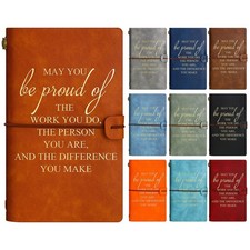 Employee Appreciation Gift Leather Journal Inspirational Notebook May You Be ...