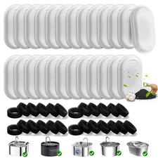 50 Pack Cat Water Fountain Filters for 108/3.2L 67Oz/2L Stainless Steel Pet Wat