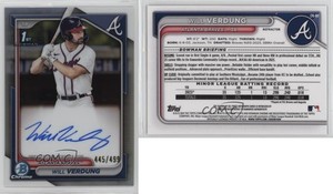 2024 Bowman Chrome Prospect Auto Refractor /499 Will Verdung #CPA-WV Auto