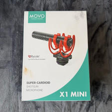 Movo X1 MINI Supercardioid Shotgun Mic, 3.5mm TRS, Rycote Shock Mount