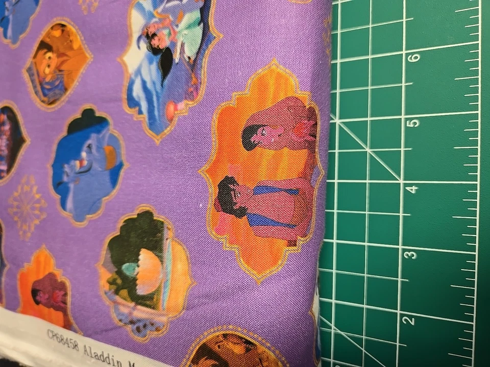 Disney ALADDIN ESCENAS DE PELÍCULAS por la tela Jasmine Aladdin Sultan 2019 de 1/2 yarda Foto 4 de 4