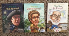 Who Was Book Series Lot Paul Revere Daniel Boone Dr. Seuss? 3 Books