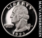 1995-S Silver Washington Quarter - Choice Gem Proof  Lustrous  #K771