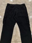 Mens 40X32 WRANGLER Workwear Black Twill Canvas Relaxed baggy Cargo Work Pants — photo 7