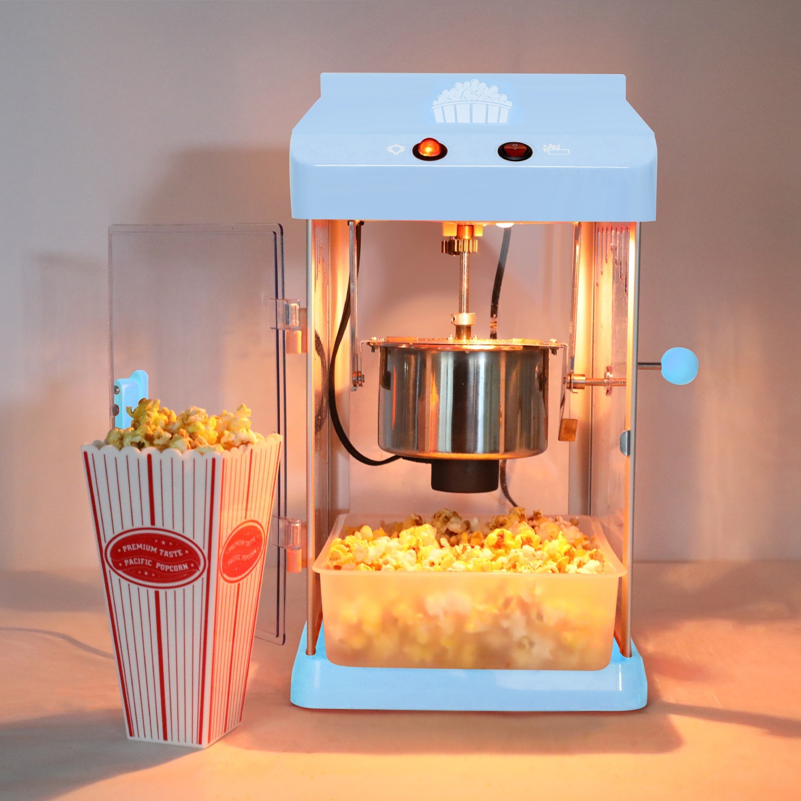 4oz Tabletop Popcorn Popper Stainless Steel Kettle Counterto