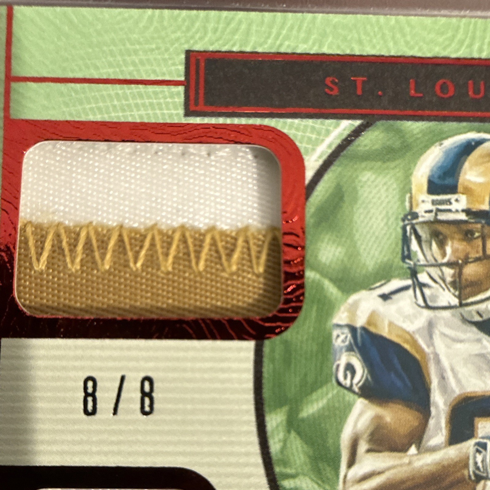 Panini 2020 One Football Torry Holt Auto Patch /8 #60 - Game Used Rams view 7