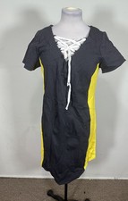 Rebel Women’s Grey Yellow Color Short Sleeve Dress Size 1X A sample piece