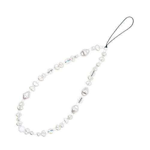 Imitation Pearl Mobile Phone Charm Chain Lanyard Case Pendant Keychain Cute - 第 9/12 張圖片