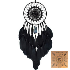 Urdeoms Black Dream Catchers for Bedroom Adults Boys Dream Catcher Wall Decor fo