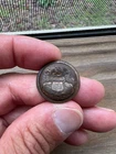 Dug Union Civil War Michican State Seal Militia Staff Coat Button