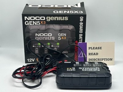 NOCO Genius GEN5X3: 3-Bank, 15A Onboard Battery Charger - READ/FOR PARTS