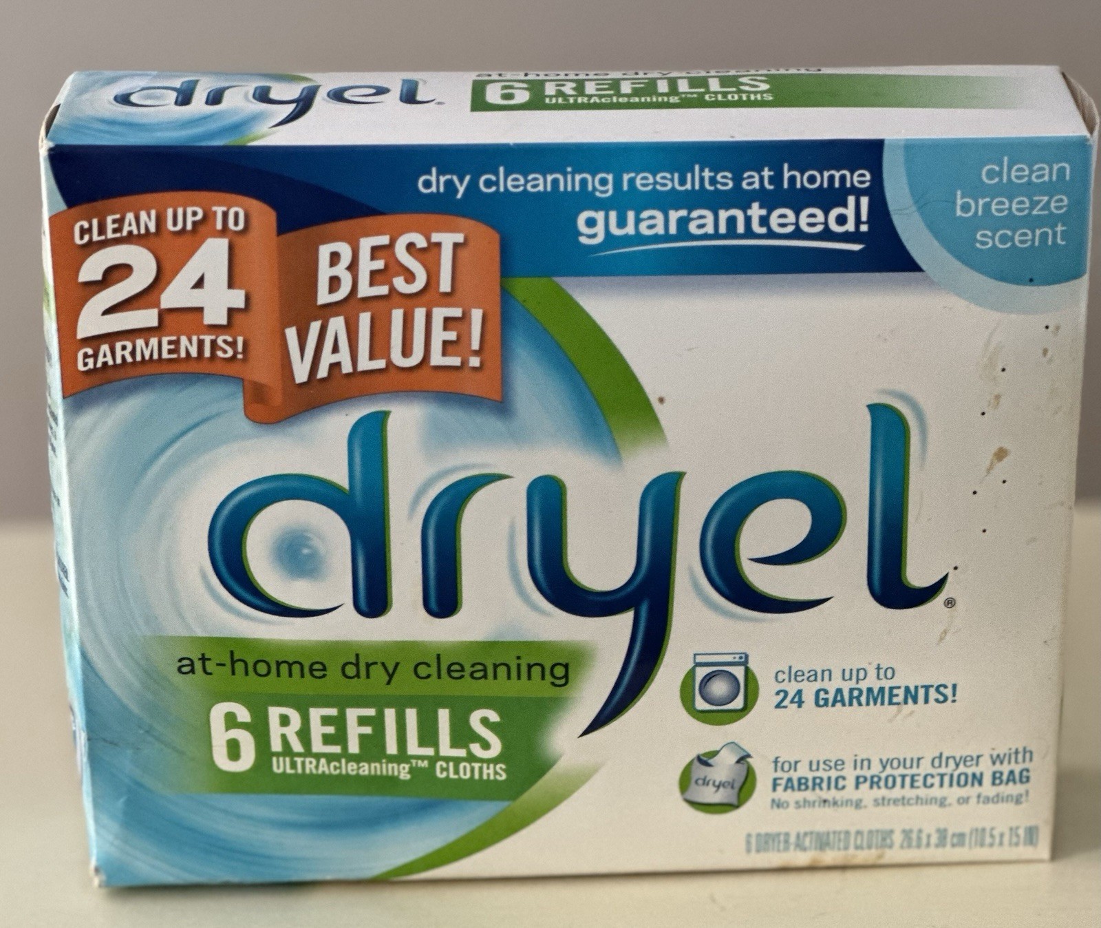 New dryel Dry Cleaning At Home 6 Refills Ultra Cleaning Cloths Clean Breeze