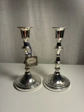 Leonard Silver Plated Candlesticks Set Of Two Towle Silver Company