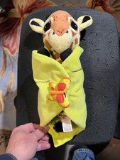 Disney Parks Giraffe Plush in Leaf Blanket Disney World Baby Animal Stuffed Toy