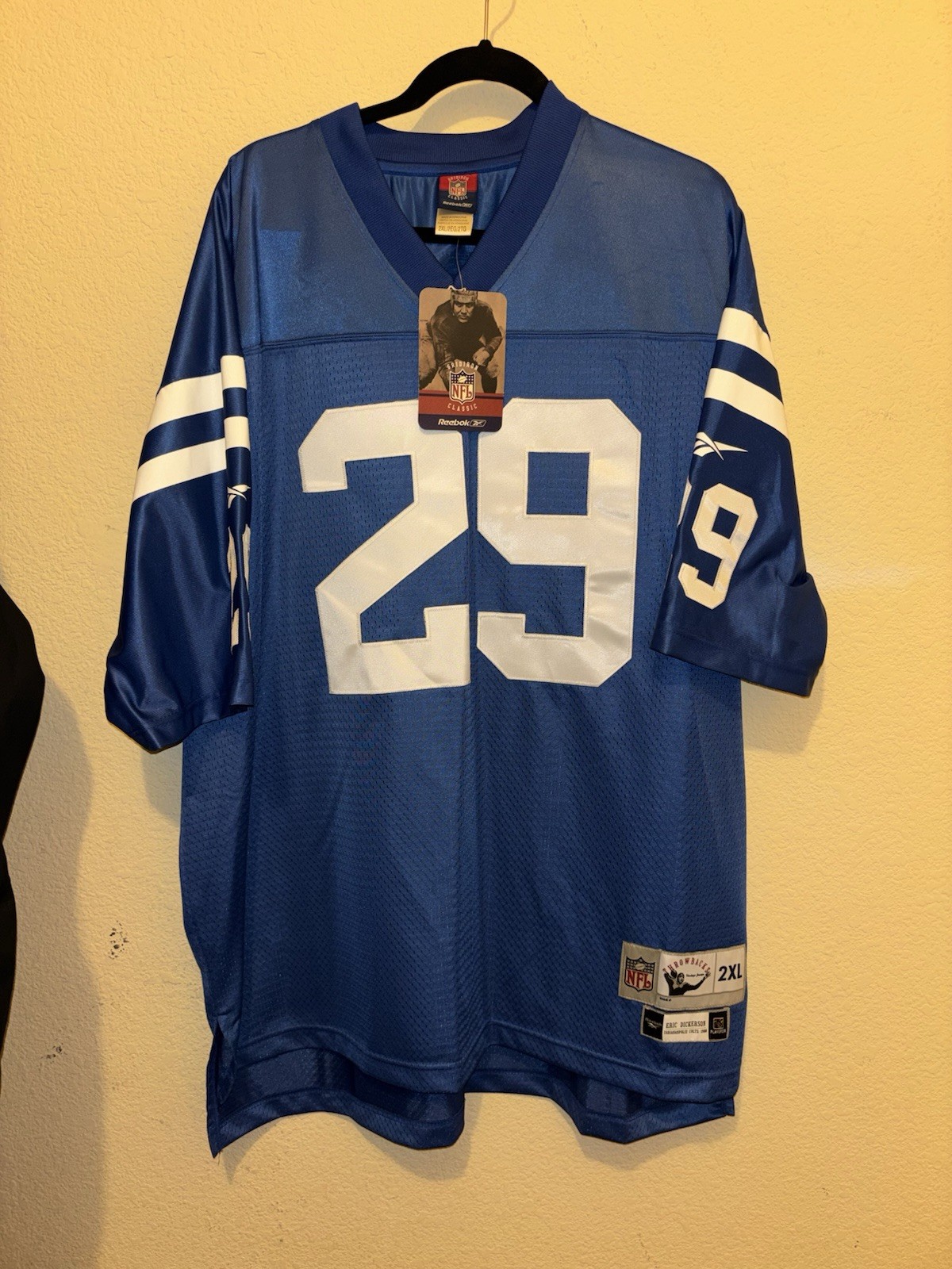 Reebok NFL Classic Indianapolis Colts Eric Dickerson #29 Throwback Jersey SZ 2XL