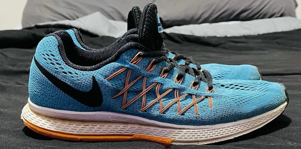 Nike Air Zoom Pegasus 32 Mens Sz 12US Blue‎ Orange Mesh Running Shoes 749340-400 Nike Running Shoe Air Zoom Pegasus 32 Blue Lagoon/Black  main image 2