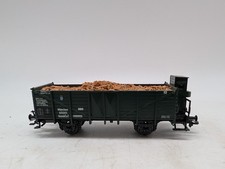 Märklin H0 offener Güterwagen K.W.St.E. mit Bremserhaus und Ladung